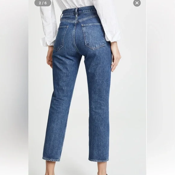 AGOLDE Riley High Rise Straight Crop Jeans - Picture 2 of 15